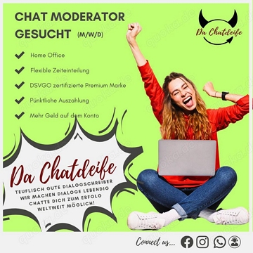 Home Office Chat Moderator (m w d) bei Da Chatdeife - Remote möglich