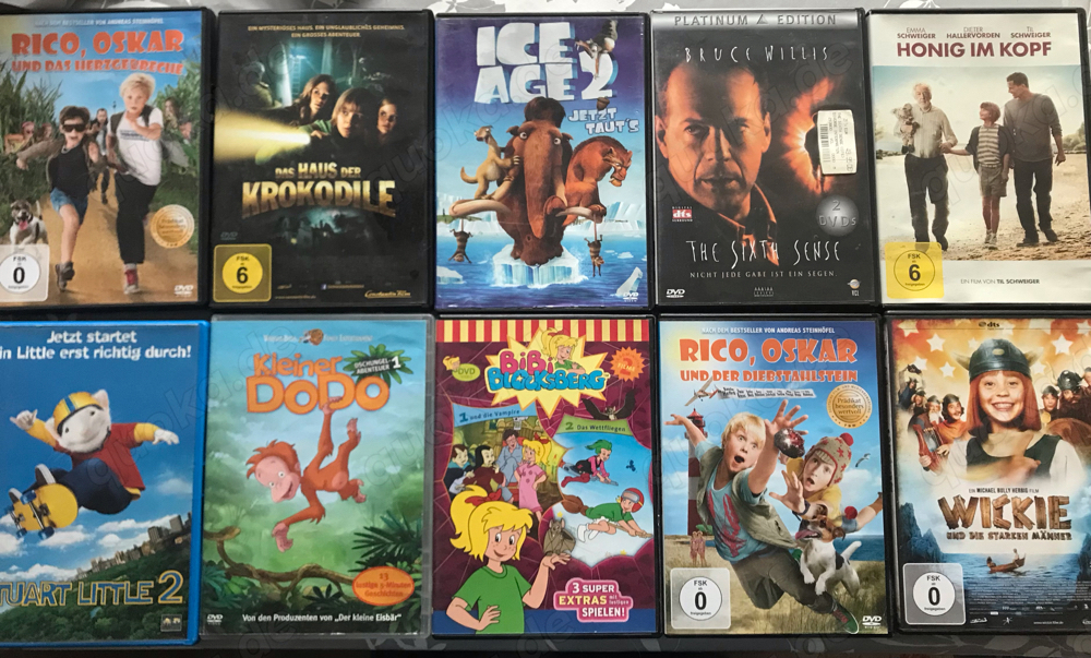 Diverse DVDs für Kinder und Erwachsene