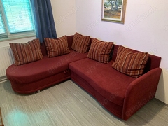 Schlafsofa 220x195 cm bordeauxrot