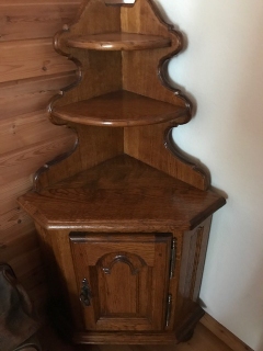Eckschränkchen Eiche massiv