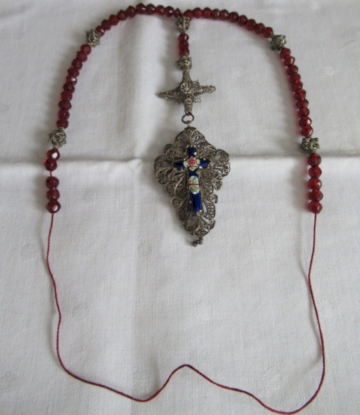 Antiker Biedermeier Rosenkranz