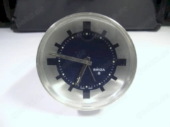 Swiza 8 Tage Wecker vitange 70 ies steel-alu-look Edition sehr sehr rar!