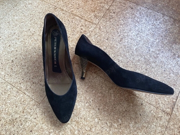 Elegante Pumps echt Wildleder in schwarz Gr.40