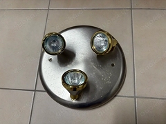 Lampe in Silber Gold abgesetzt