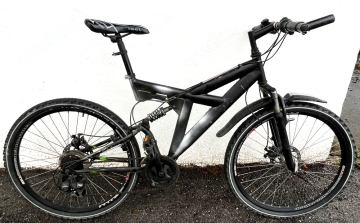 21-Gang Mountainbike, voll gefedert, Scheibenbremsen, fahrbereit, nicht alle Gänge funktionieren