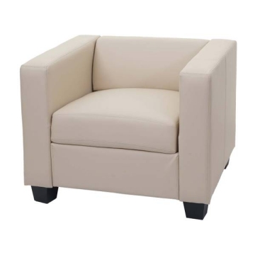 2 Loungesessel Lille weiß Kunstleder je 125.- €