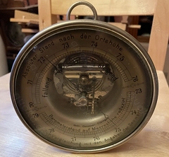 Barometer Wetterstation antik 1920 Weckerform