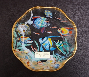 Dekorativer Glasteller, jap. Designer Collection 