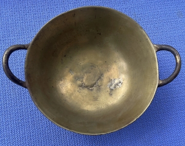 Bronzeschale schwer mit Henkeln Uralt Messing