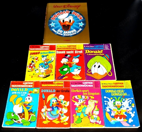 Lustige Taschenbücher Donald Duck Walt Disney 7 Stück plus Bonusbuch 