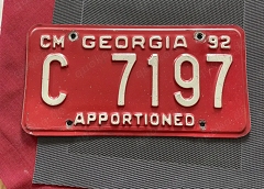 USA Georgia Nummernschild Original