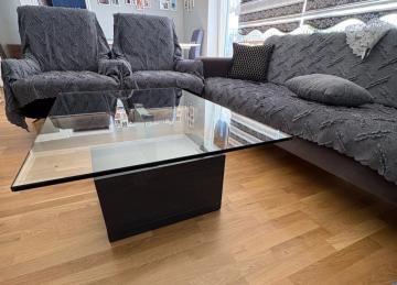 Couchtisch mit Glasplatte - TOP Zustand