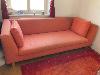 Sofa (Precklein, Kvadrat-Bezug orange) zu verschenken: 230 x 90 x 80