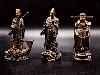 Chinesische Gußbronze-Figuren Die 3 Götter des Glücks - Schön & detailreich