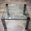 Wohnzimmer- Couchtisch- massive Glasplatte - quadratisch, schwer