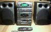 Micro Stereoanlage mit CD, Autoreverse Tape, Tuner, Boxen und FB