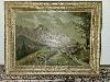 Antik! Original Ölgemälde Gebirge Ölbild Gemälde Garmisch Metall Rahmen 71 x 56 cm TOP!