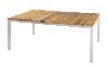 Zebra Naxos Teakholz- (Garten-) Tisch mit Edelstahlrahmen, 180x100cm, neuwertig