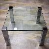 Wohnzimmer- Couchtisch- massive Glasplatte - quadratisch, schwer