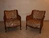 2 Chippendale Clubsessel mit Rohrgeflecht Vintage