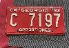 USA Georgia Nummernschild Original