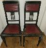 Antik! Massiver stabiler Holz Stuhl Jugendstil ca. 1920 rot Eiche Schnitzereien TOP Zustand!