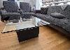 Couchtisch mit Glasplatte - TOP Zustand