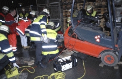 Vom Gabelstapler überrollt