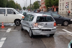 Crash auf der Kreuzung