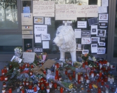 Münchner gedenken der Opfer in Paris