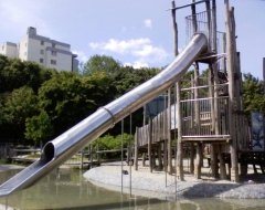 Wasserspielplatz im Westpark: Wasser fließt ab Mitte Juni