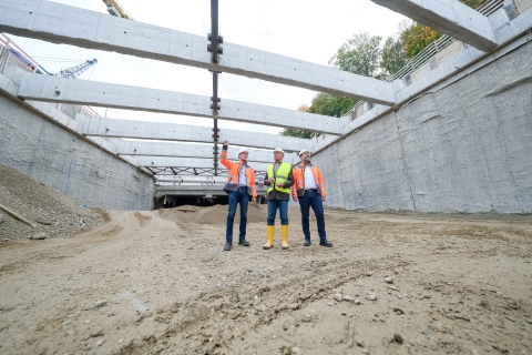 OB Reiter besucht U5-Baustelle - Leuchtturmprojekt für den ÖPNV