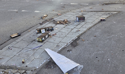 Straßenreinigung beseitigt 41 Tonnen Silvestermüll